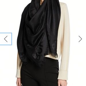 Burberry Monogram Wool & Silk Jacquard Scarf